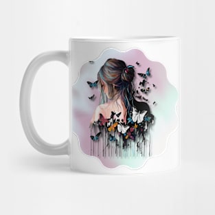 Girl with Butterflies 4 Mug